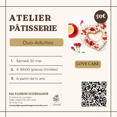 Atelier Pâtisserie Duo Adultes - Love Cake