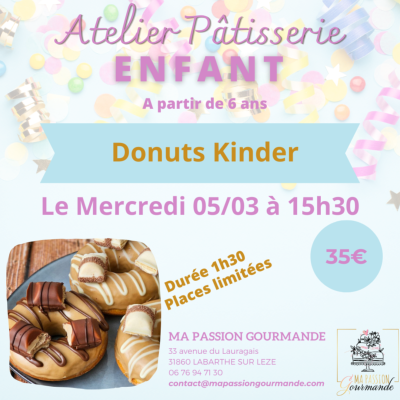 Atelier Pâtisserie -Enfant - Donuts Kinder