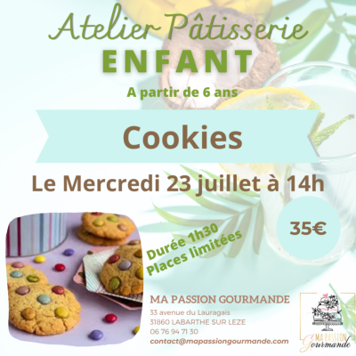 Atelier Pâtisserie -Enfant - Cookies