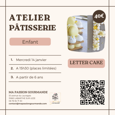 Atelier Pâtisserie Enfant - Letter Cake