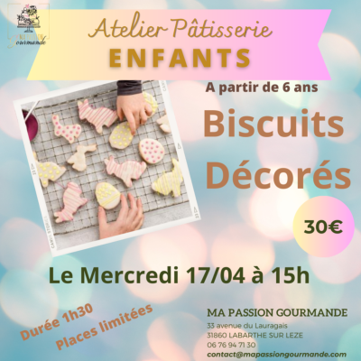 Atelier Pâtisserie Enfant - Biscuits décorés