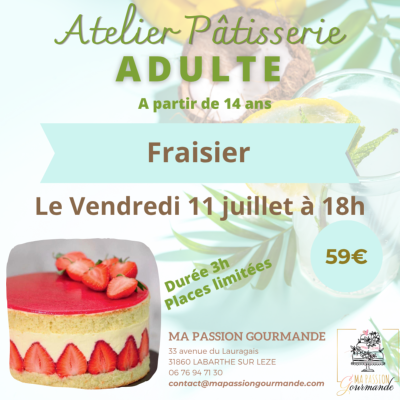 Atelier Pâtisserie Adultes - Fraisier