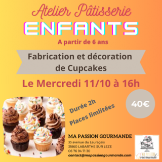 Atelier Pâtisserie Enfant - Cupcakes