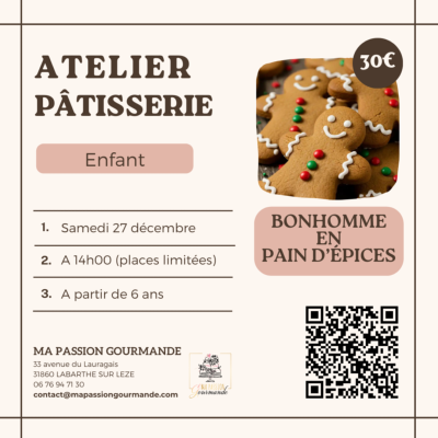 Atelier Pâtisserie Enfant - Bonhomme en Pain d'Épices