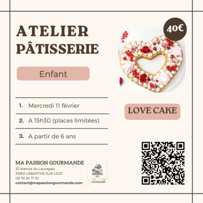 Atelier Pâtisserie Enfant - Love Cake
