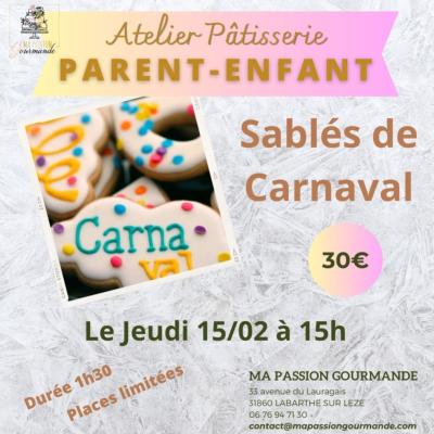 Atelier Pâtisserie en duo Parent-Enfant - Sablés de Carnaval