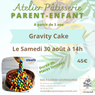 Atelier Pâtisserie en duo Parent-Enfant -Gravity Cake