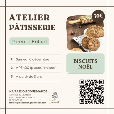 Atelier Pâtisserie en duo Parent-Enfant - Biscuits de Noël