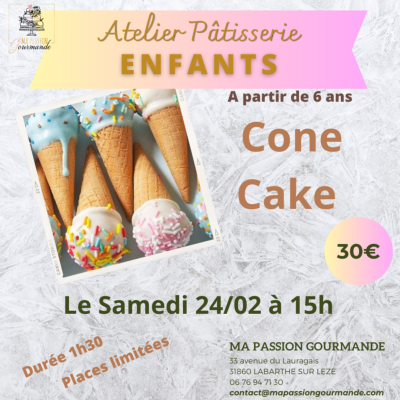 Atelier Pâtisserie Enfant - Cône Cake