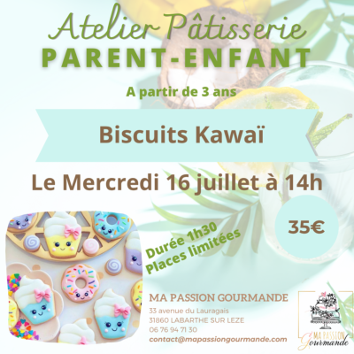 Atelier Pâtisserie en duo Parent-Enfant -Biscuits Kawaï