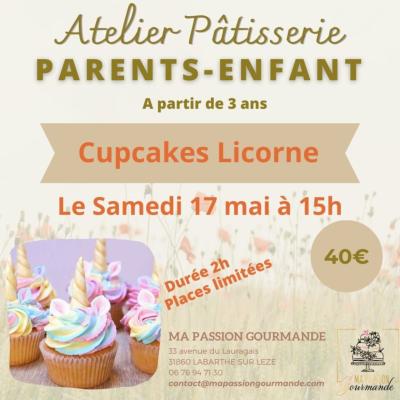 Atelier Pâtisserie en duo Parent-Enfant -Cupcakes Licorne