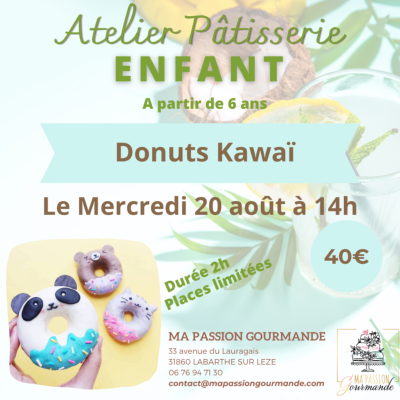 Atelier Pâtisserie -Enfant - Donuts Kawaï