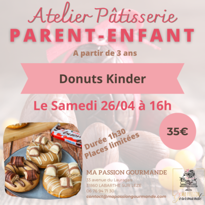 Atelier Pâtisserie en duo Parent-Enfant -Donuts Kinder
