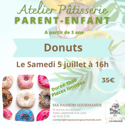 Atelier Pâtisserie en duo Parent-Enfant -Donuts 