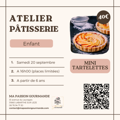 Atelier Pâtisserie -Enfant - Mini Tartelettes aux Pommes