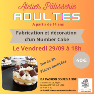 Atelier Pâtisserie Adultes - NumberCake