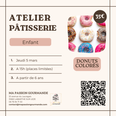 Atelier Pâtisserie Enfant - Donuts Colorés