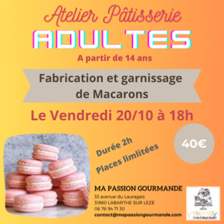 Atelier Pâtisserie Adultes - Macarons