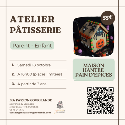 Atelier Pâtisserie en duo Parent-Enfant - Maison Hanté Pain d'Epices