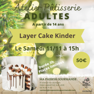 Atelier Pâtisserie Adultes - Layer Cake Kinder