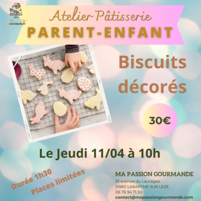 Atelier Pâtisserie en duo Parent-Enfant - Biscuits décorés