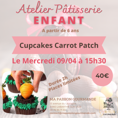 Atelier Pâtisserie Enfant - Cupcakes Carrot Patch