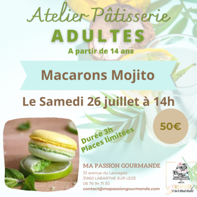 Atelier Pâtisserie Adultes - Macarons Mojito
